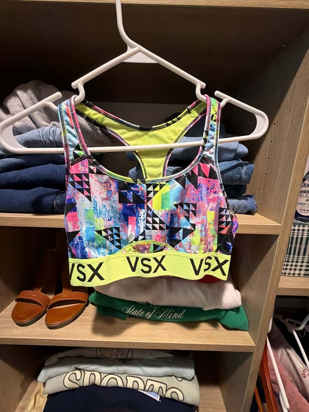 Victoria's Secret VSX Sport Racerback Geometric Print Sports Bra